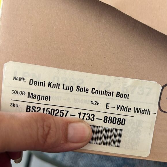 Just Fab Demi Knit Lug Sole Combat Boots - Picture 13 of 15